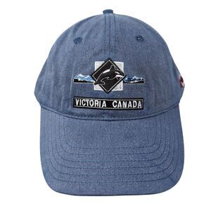 Victoria Canada Adult Slideback Hat Blue OS Adjustable Embroidered Patriotic
